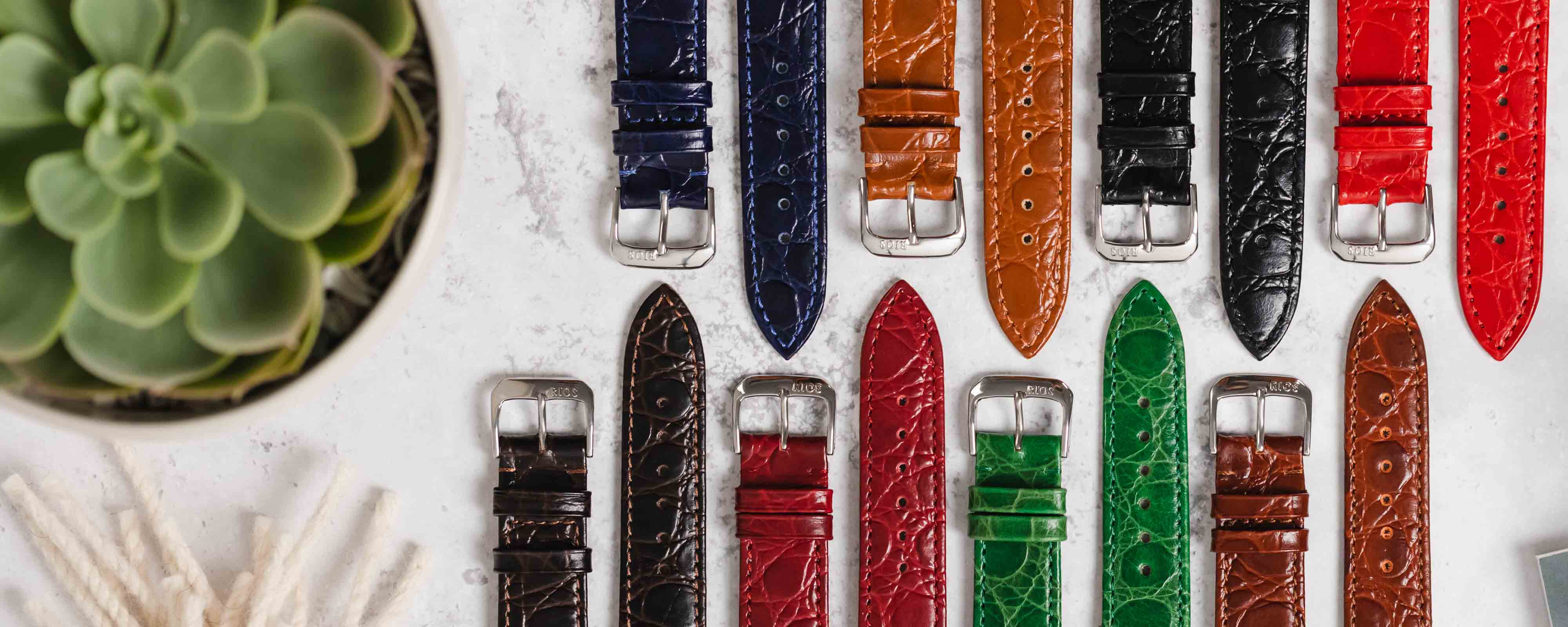 RIOS1931 BRAZIL Crocodile-Embossed Leather Watch Straps – Watch
