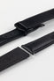 Artem Loop-Less Black Sailcloth with DLC Loop-less Deployment Buckle on black Rubber coated underside and stainless steel spring bars.