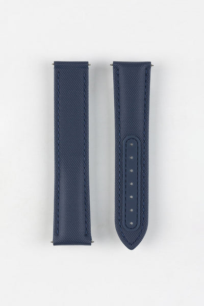 Artem Straps Loop-Less Navy Blue Sailcloth Watch Strap with Blue Stitching