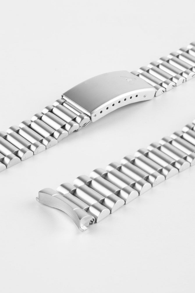 Forstner PRESIDENT (1450) Stainless Steel 19mm Watch Bracelet for OMEGA 'FOIS' Speedmaster