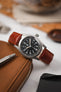 Hirsch DUKE Gold Brown Quick-Release Alligator Embossed Leather Watch Strap