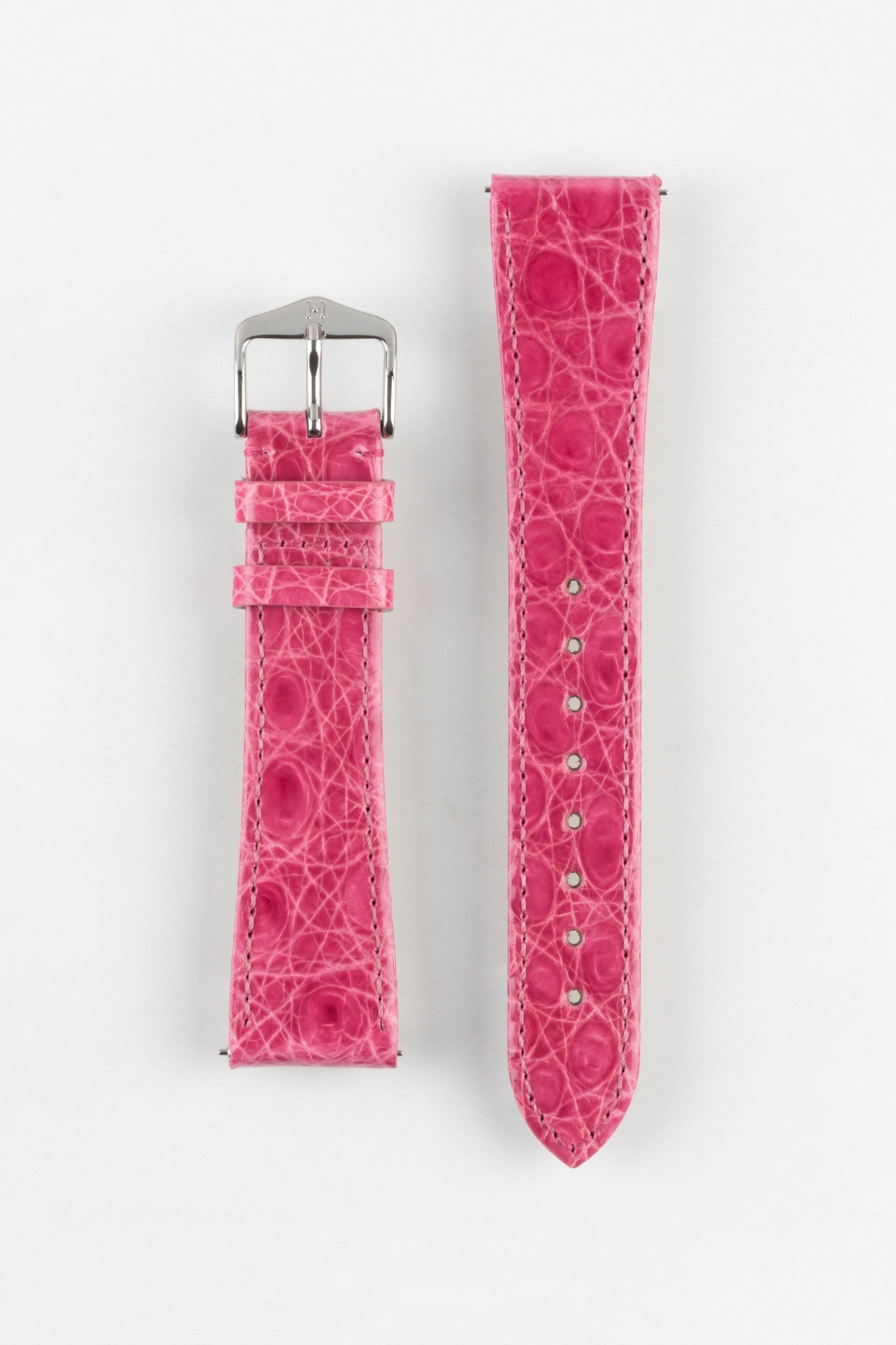 Crocodile Skin Watch Strap | Pink | Hirsch Straps – Watch Obsession