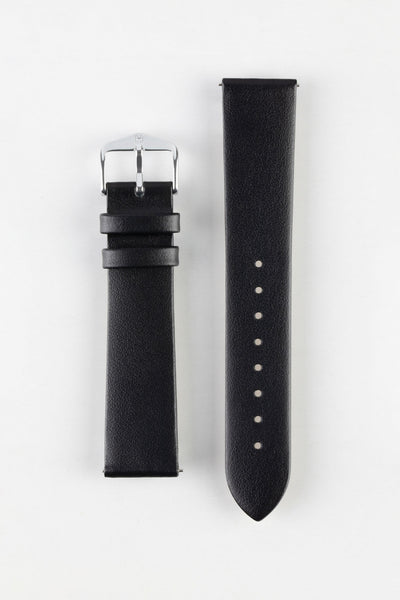 Hirsch TORONTO Quick-Release Watch Strap Fine-Grained Leather in BLACK