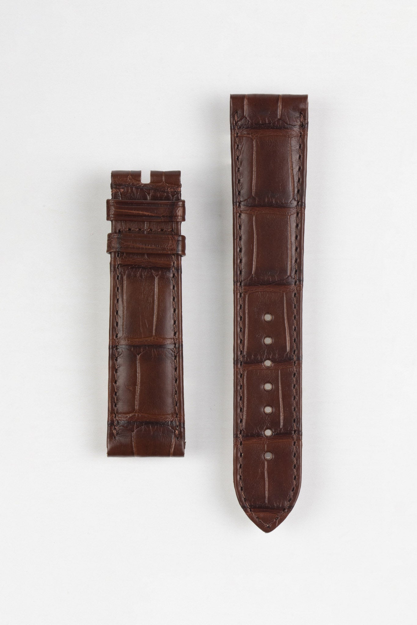 Omega Alligator ストラップ 20mm ダークブラウン Omega Seamaster Alligator Strap | Brown | Watch Obsession UK