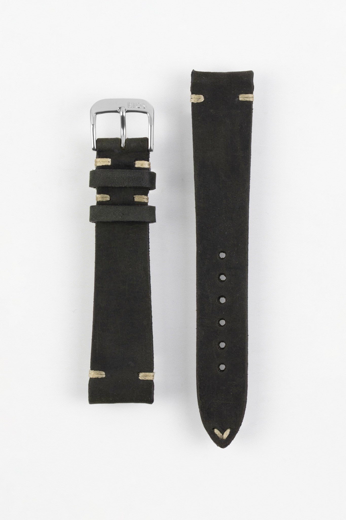 RIOS1931 Herren Uhrenarmband Aus Juchtenleder – 22mm / 18mm, Handvernäht, Für Breitling