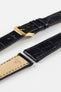 RIOS1931 ORLANDO Alligator-Embossed Leather Watch Strap in BLACK