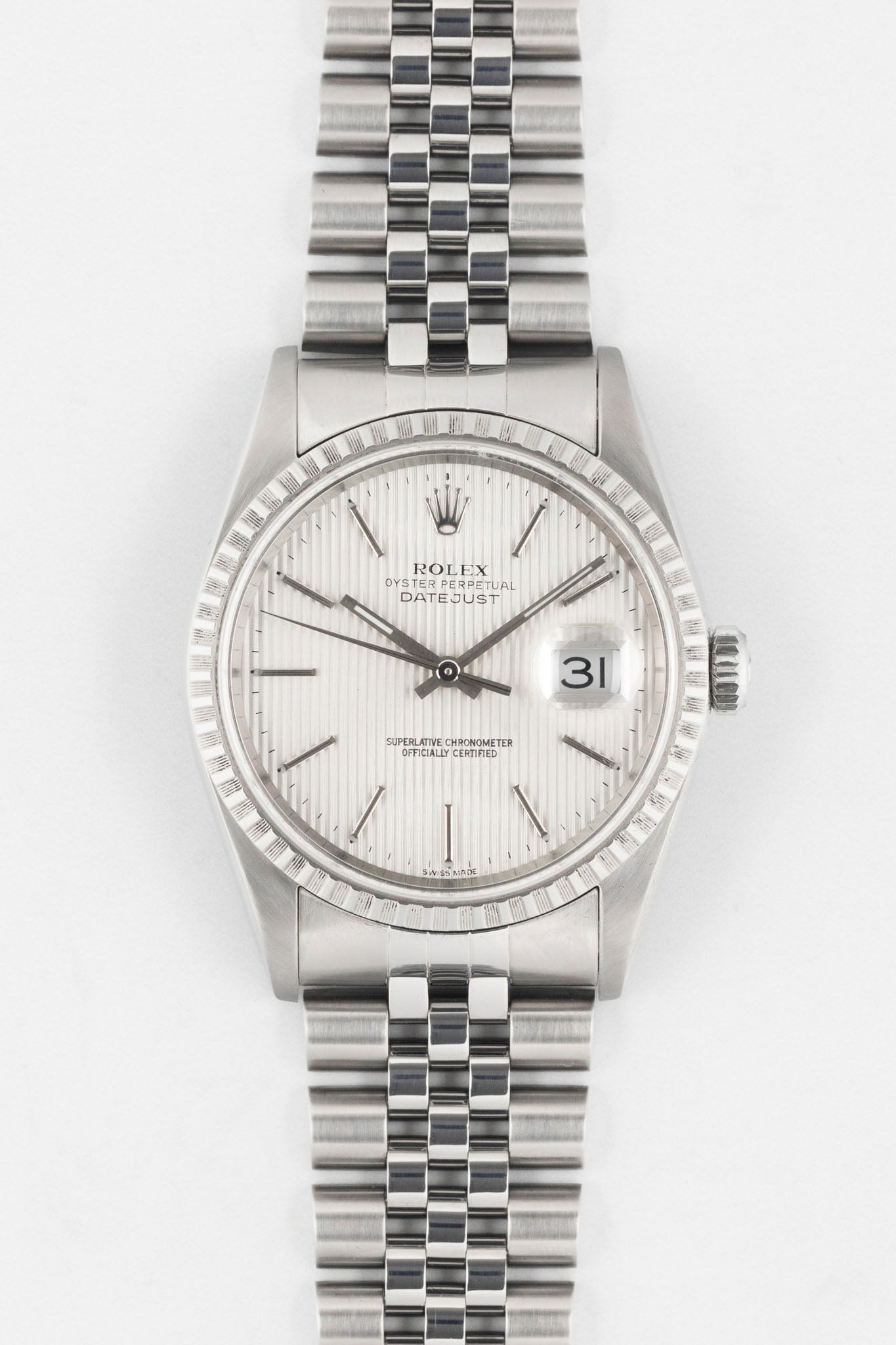 Pre owned 36mm Rolex Datejust Tapestry Dial 16220 for sale