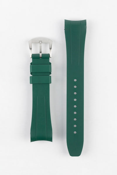 VANGUARD Integrated Rubber Watch Strap for Tudor Black Bay 58 in GREEN