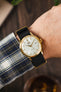 Nylon Watch Strap in BLACK with Gold Buckle and Keepers