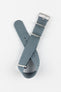 Nylon Watch Strap in GREY with Brushed Buckle and Keepers