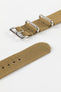 One-Piece Watch Strap in KHAKI with Polished Buckle and Keepers