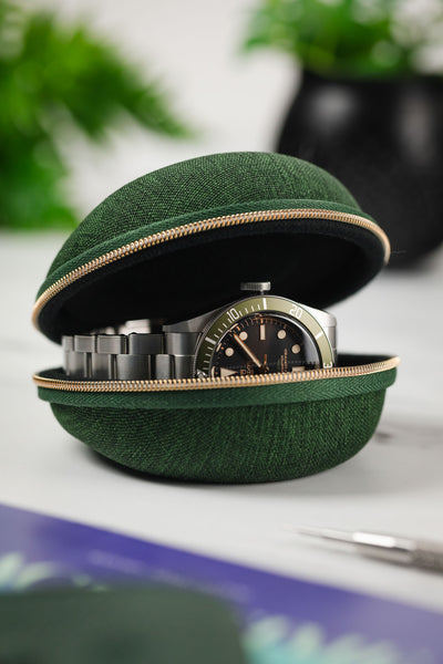 Oyster - 1 Watch Travel Case - Forest Green