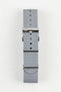 Bonetto Cinturini 328 one piece rubber watch strap in light grey with polished buckle