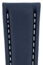Breitling-Style Calfskin Deployment Watch Strap in Blue (Detail)