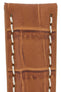 Breitling-Style Alligator-Embossed Watch Strap and Buckle in Brown (Details)