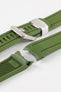 CRAFTER BLUE CB05 Rubber Watch Strap for Seiko SKX Series – GREEN with Steel Keeper