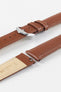 Hirsch KANSAS Gold Brown Buffalo-Embossed Calf Leather Watch Strap