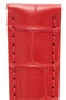 Hirsch TRITONE Padded Alligator Leather Watch Strap in RED