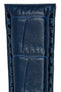 IWC-Style Alligator Embossed Leather Watch Strap in BLUE