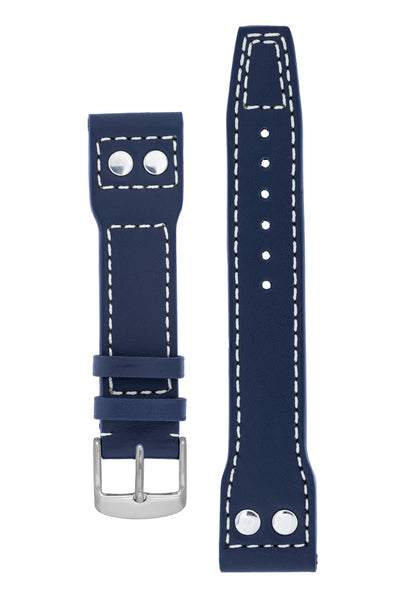 IWC-Style Aviation Calf Leather Watch Strap in BLUE