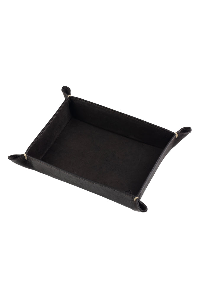 JPM Small Leather Valet Tray in BROWN