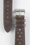 JPM Italian Vintage Leather Racing Watch Strap in WALNUT