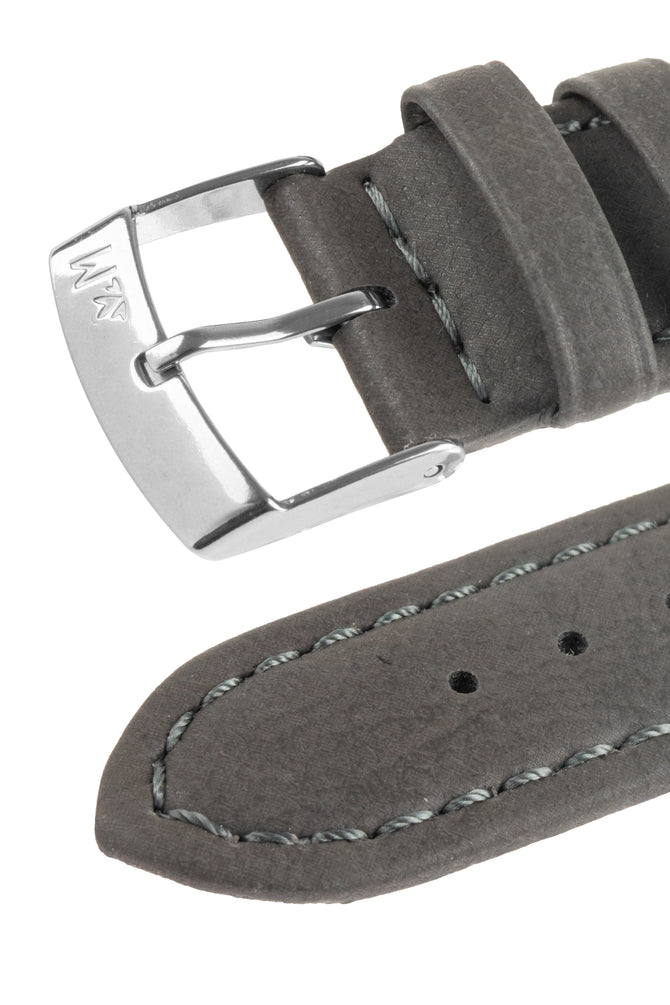 dark grey leather watch strap (buckle)