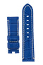 Panerai-Style Alligator-Embossed Deployment Watch Strap in ROYAL BLUE