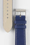 Pebro CLASSIC Unpadded Calfskin Leather Watch Strap in BLUE
