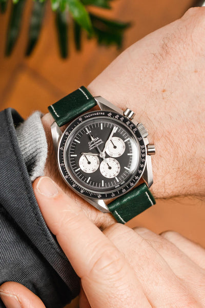 dark green leather watch 