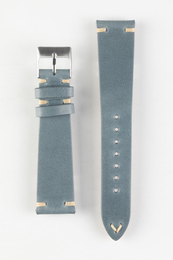 Pebro LEGACY Vintage Calfskin Leather Watch Strap in BLUE