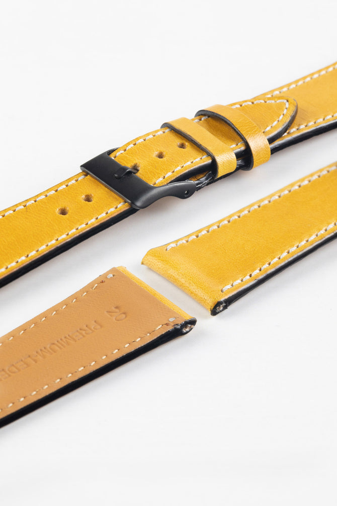 Pebro VIBRANT Genuine Leather Watch Strap in HONEY