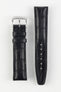 RIOS1931 DALLAS Alligator-Embossed Leather Watch Strap in BLACK