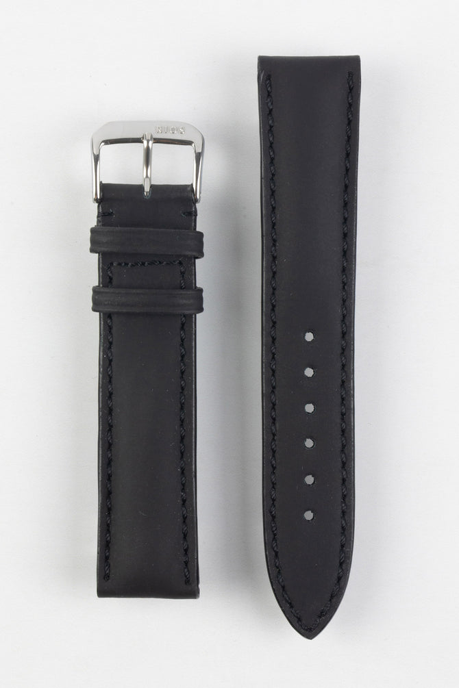 RIOS1931 SUNSET Water Resistant Cow Leather Watch Strap in BLACK