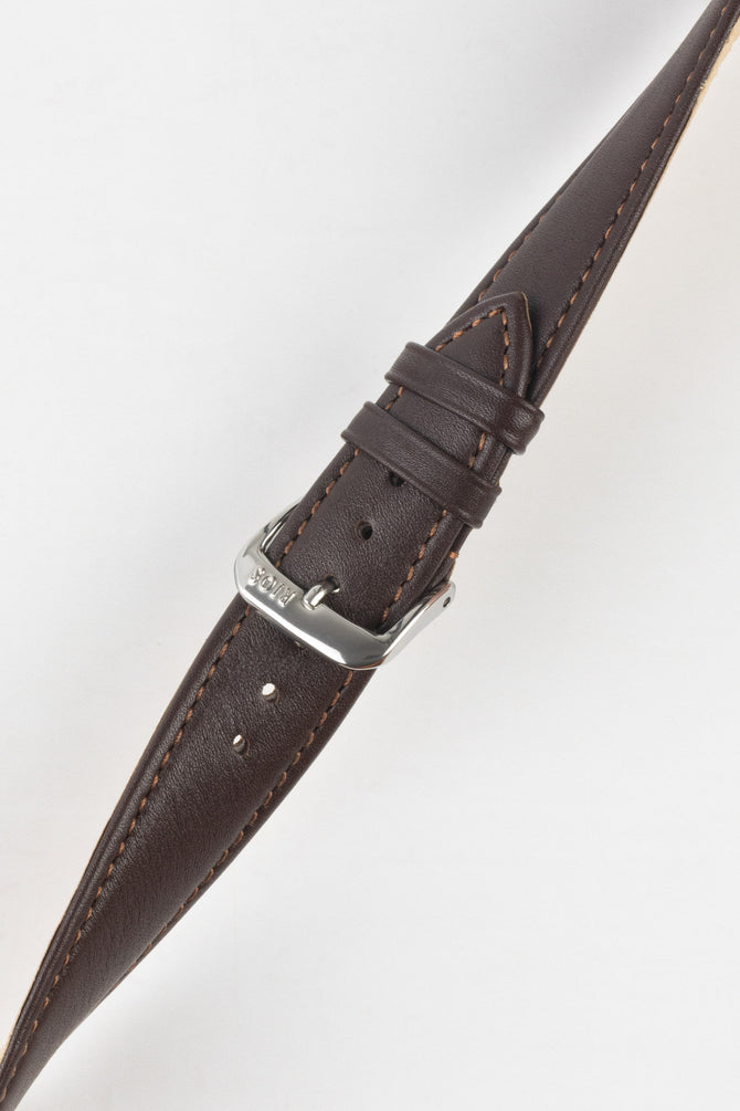RIOS1931 TOSCANA Square-Padded Calfskin Leather Watch Strap in MOCHA