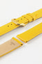 yellow leather watch strap
