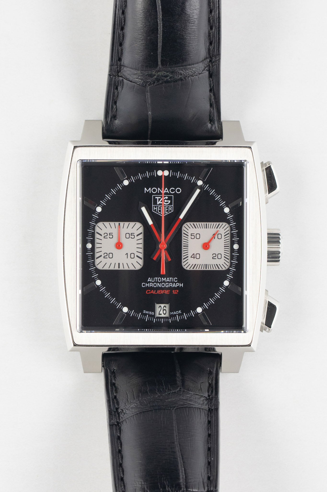 Tag heuer monaco black automatic hotsell