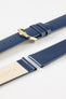 hirsch blue leather watch strap 