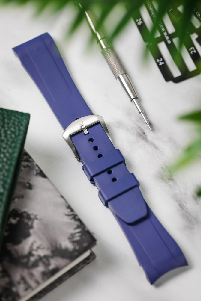 VANGUARD Rubber Watch Strap for Tudor Heritage Chrono in BLUE