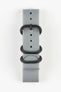 ZULU Nylon Watch Strap with 3 PVD Rings in GREY