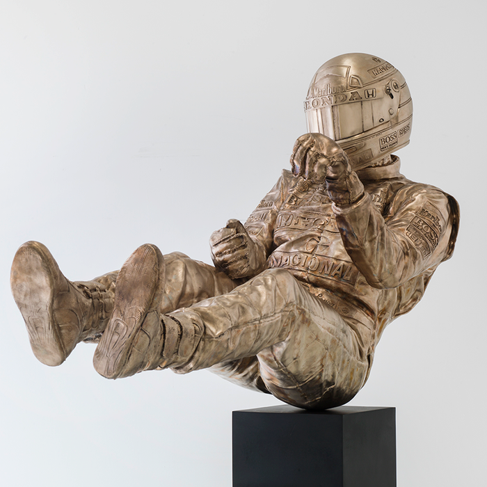 Ayrton Senna bronze statue by Paul Oz