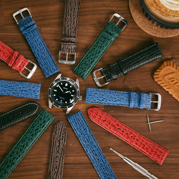 Sharkskin watch strap by Di-Modell