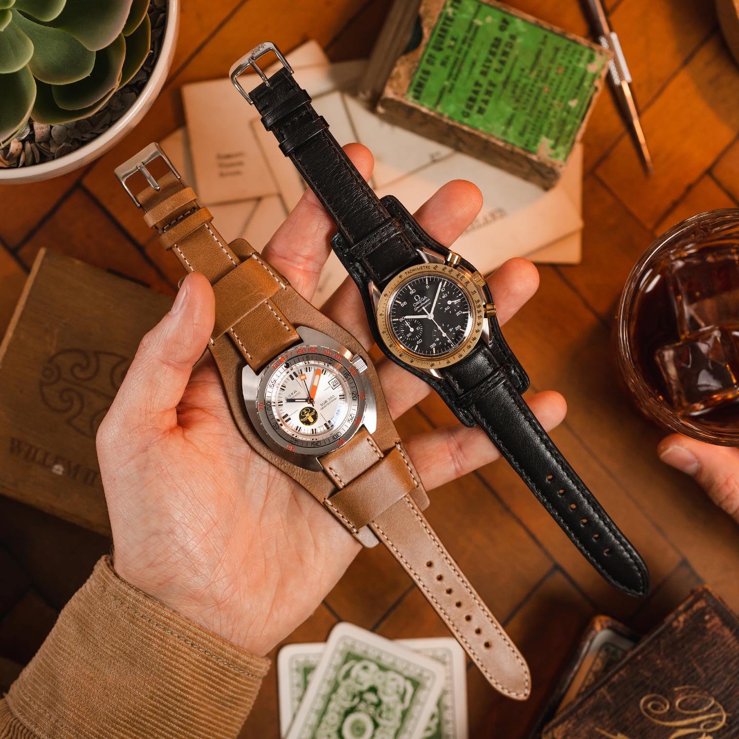 bund leather watch strap