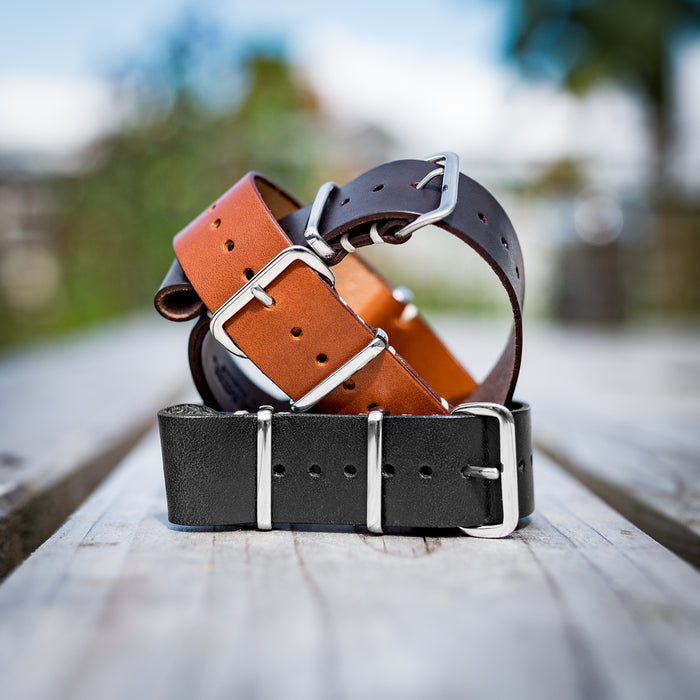Tanner Bates Leather Nato Strap