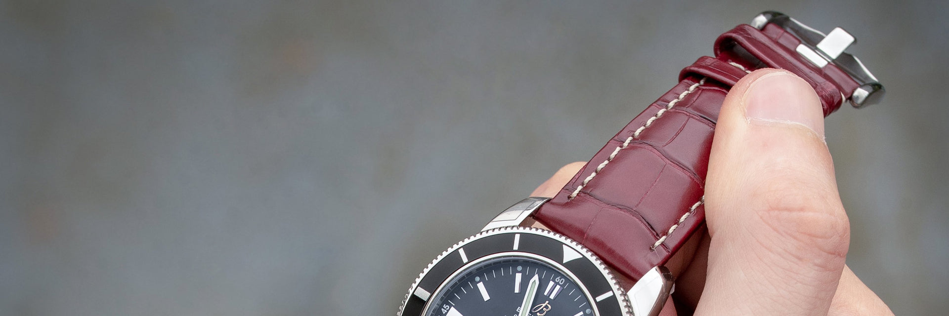 burgundy watch straps