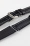 Artem Straps Classic Black Sailcloth Watch Strap with Grey Stitching
