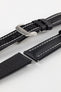 Artem Straps Classic Black Sailcloth Watch Strap with White Stitching