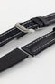 Artem Straps Classic Black sailcloth with white stitching and stainless steel Artem logo RM style deployment clasp