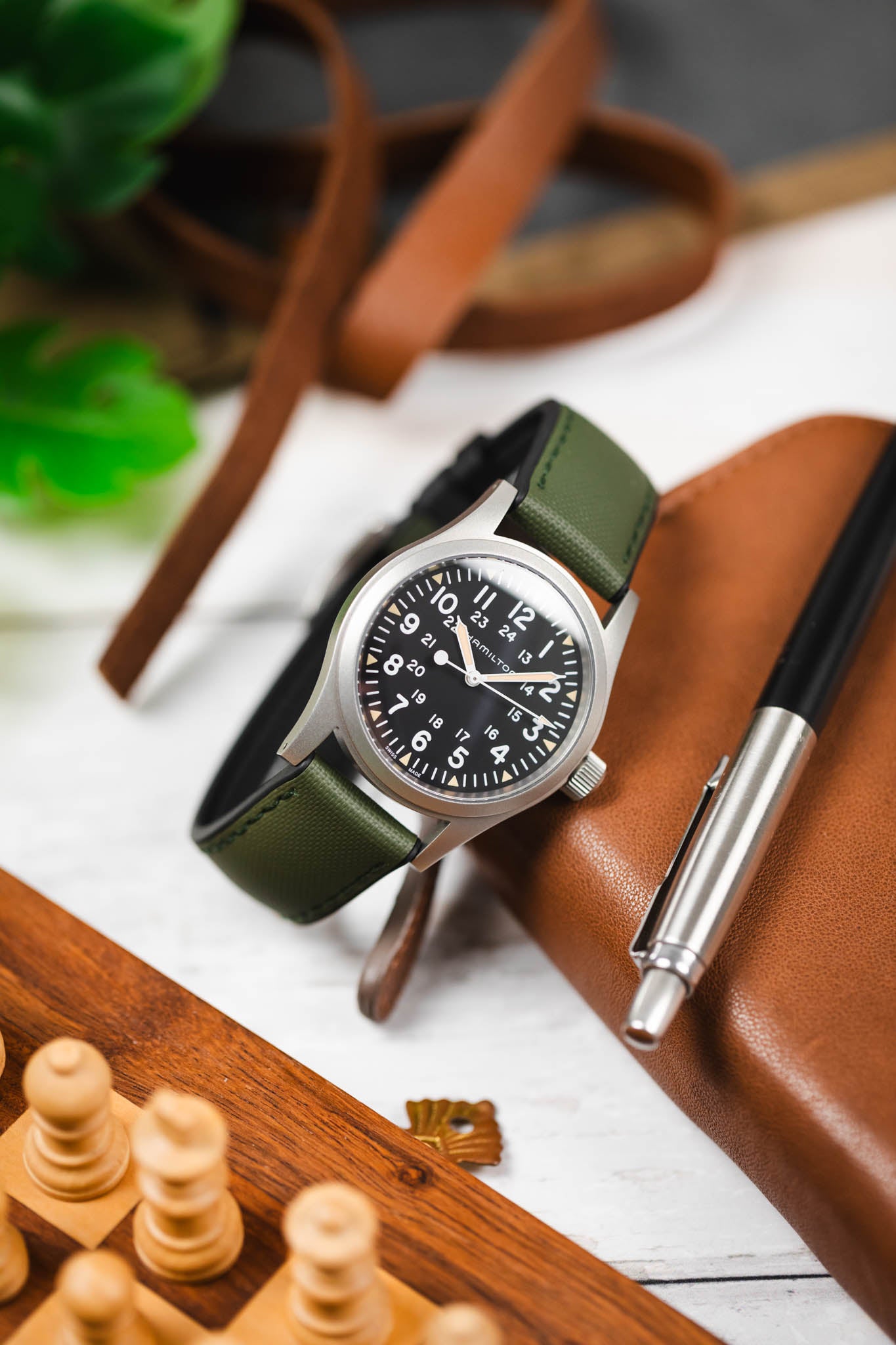 ARTEM STRAP HYDROFLEX ラバー ファブリック ベルト Artem Straps HydroFlex™ Khaki Hybrid FKM Rubber Watch Strap with