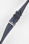 Artem Straps HydroFlex™ Navy Hybrid FKM Rubber Watch Strap with White Stitching